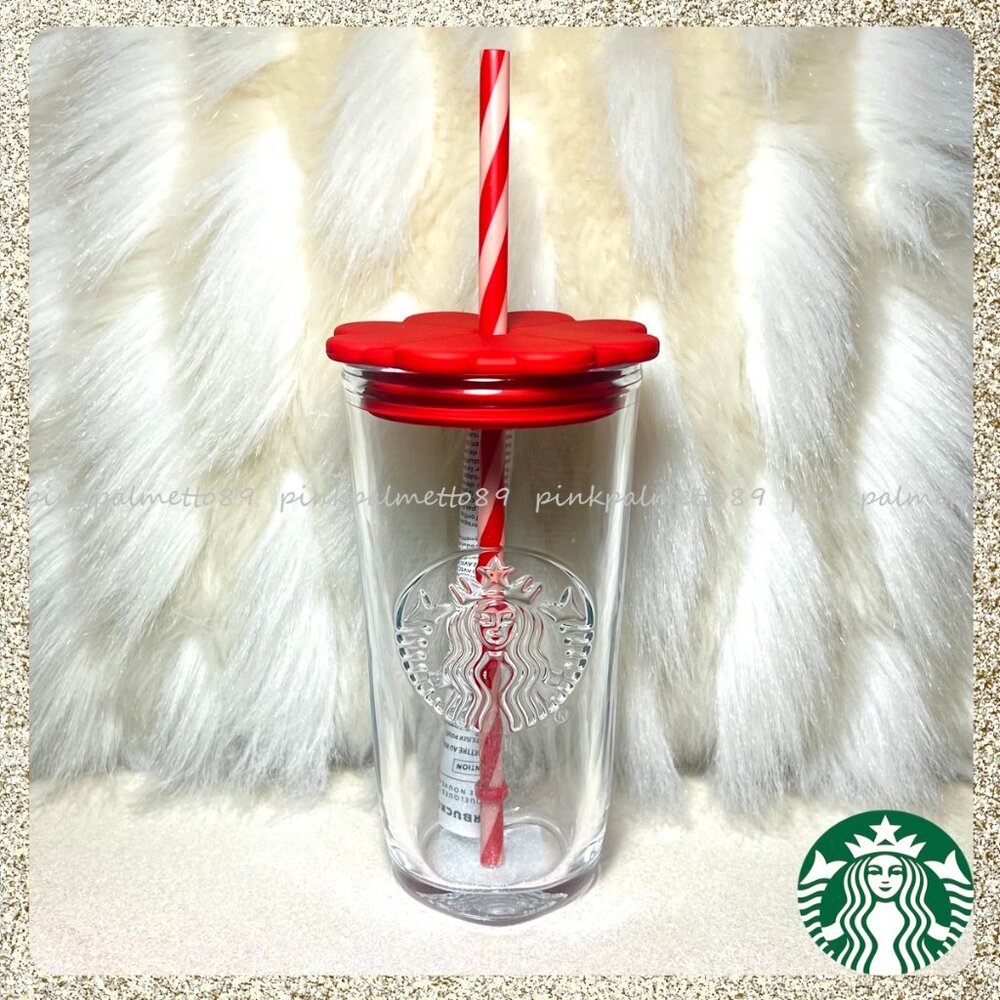 ❤️ NWT 2026 Starbucks Valentine’s Day Heart-Shaped 16oz Glass Tumbler